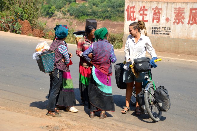 These women initially thought Jude was a man (wearing a hat and sunglasses), they were very excited to find out she was a woman.