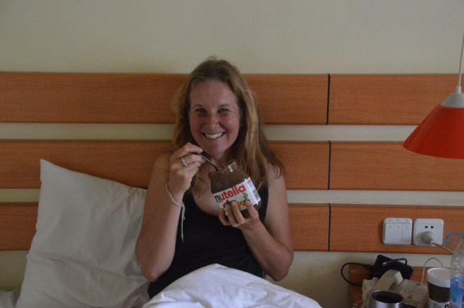 Yes, I'm eating Nutella with a spoon in bed.