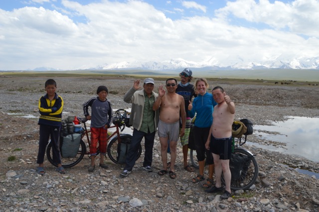 Friendly locals and Russian tourists.