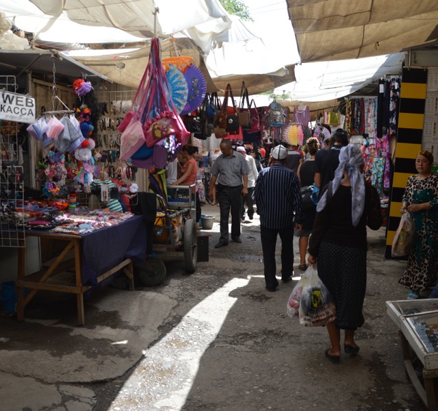 Osh bazaar where you can buy anything from a shipping container.