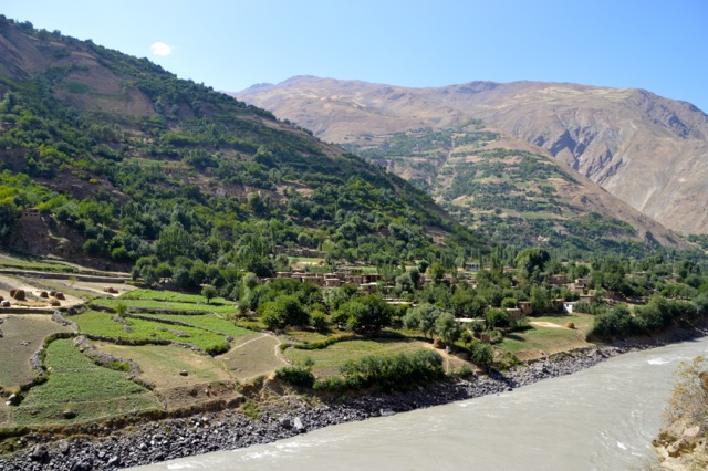 Sometimes the Afghan side looked more agriculturally developed that the Tajik side.