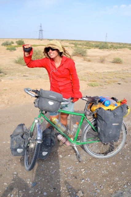 Jude fist shaking at the headwind.