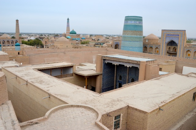 View of Khiva from the city walls.