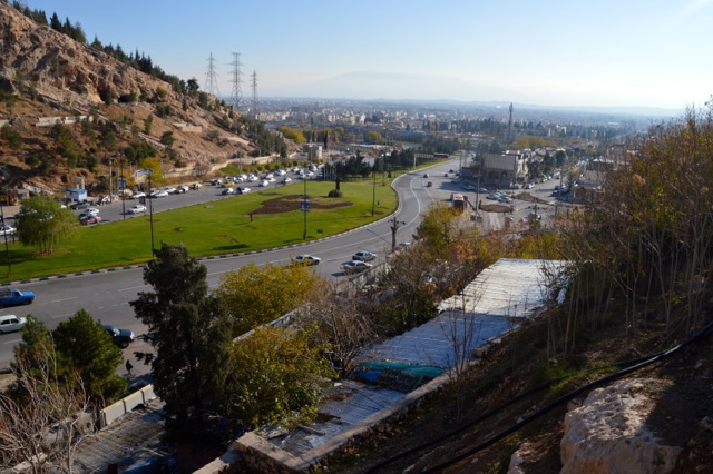 The view from one of the famous gardens of Shiraz.