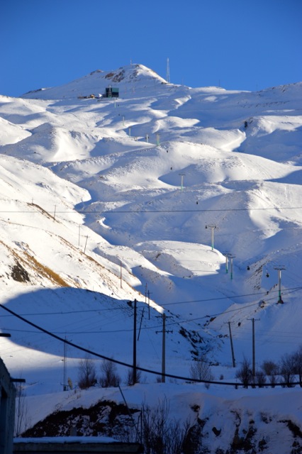 First light hits the piste in the morning and we are super excited.
