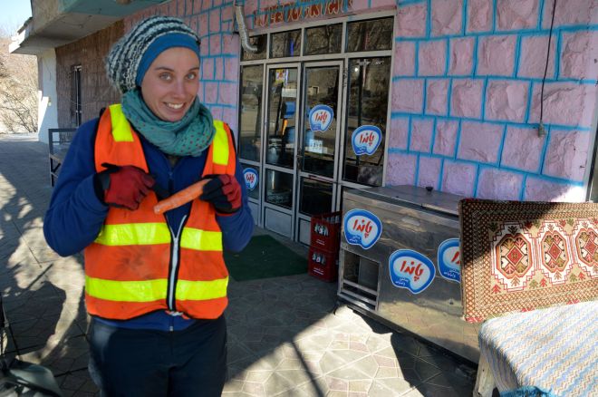 Our veggies also froze solid overnight.