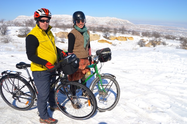 Exploring Cappadocia by bike.