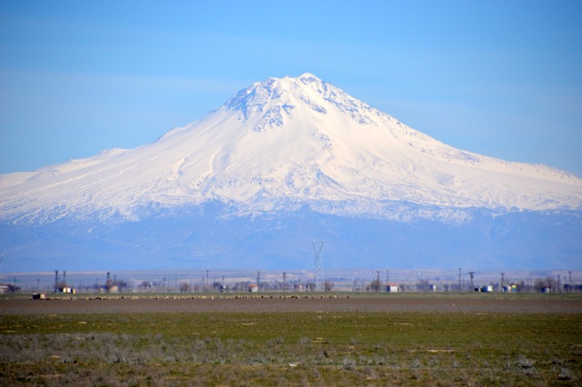 View of Hasan Dagi from the road.