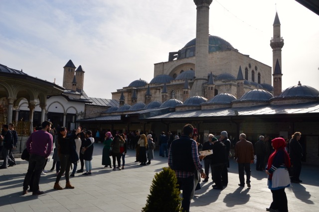 Inside the Mevlana museum grounds.