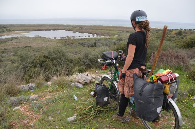 Overlooking the Aegean Sea.