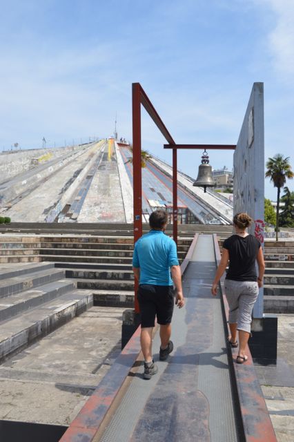 The Piramida aka the former Hoxha museum aka the Internation Cultural Centre in Tirana.